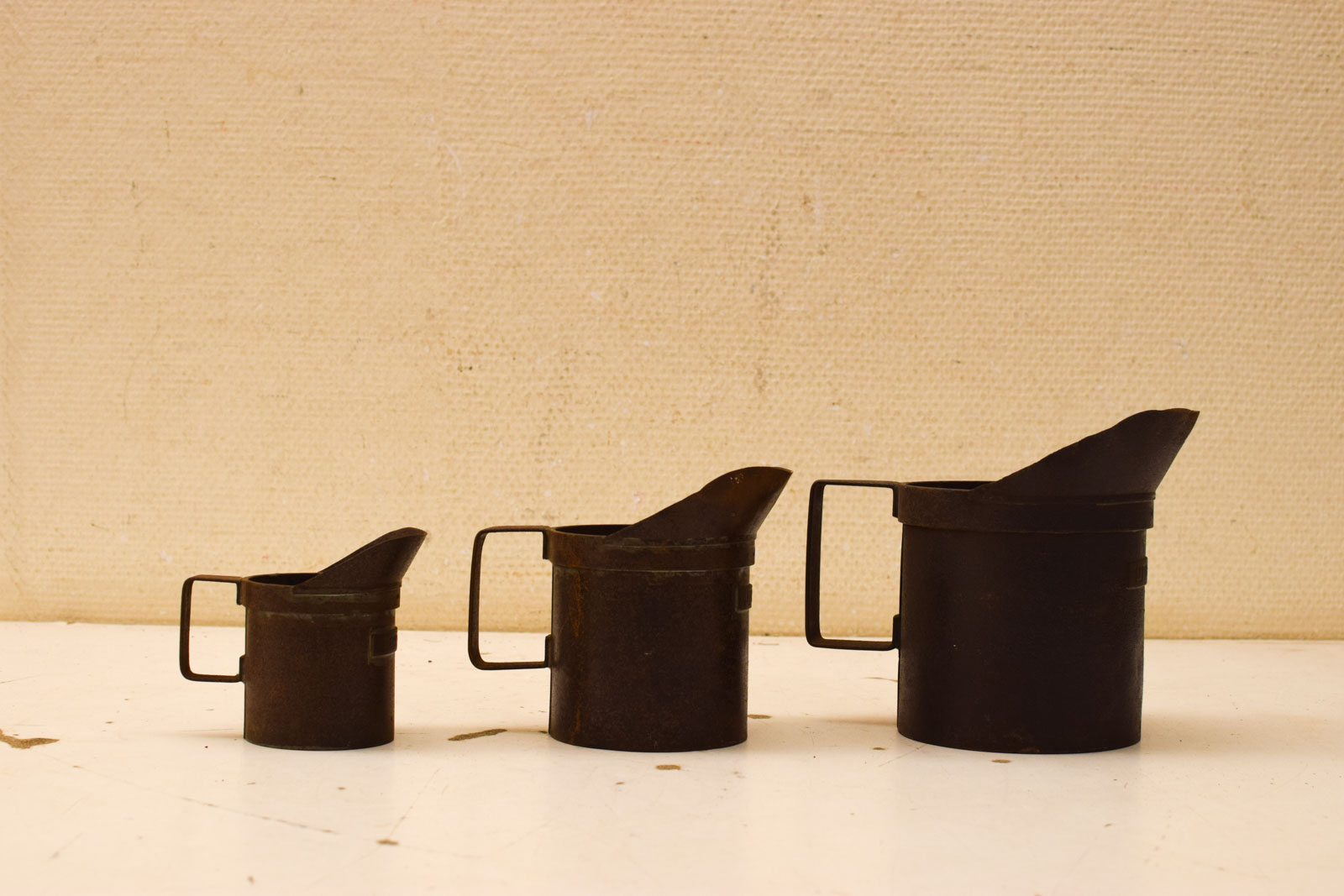 3 stuks metalen Maatbekers 50485