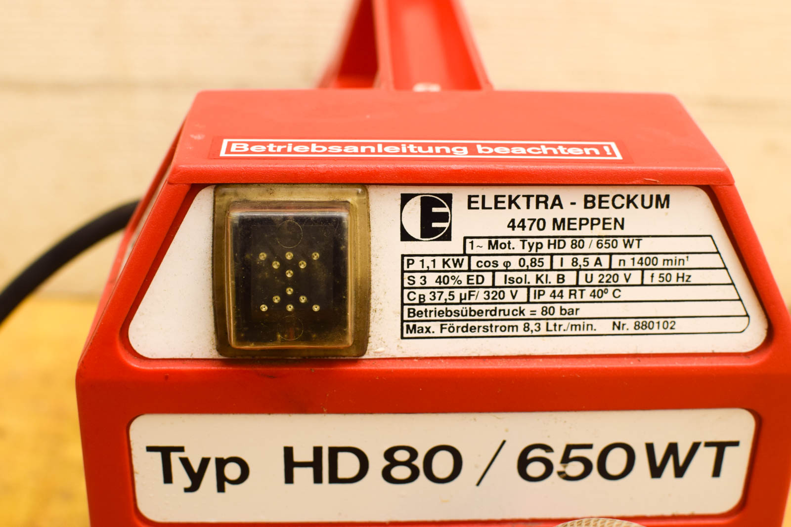 Alternative view of Elektra Beckum hogedrukreiniger  50488