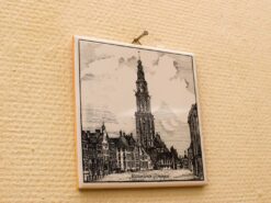 Alternative view of Wandtegel met prent van de Martinitoren Groningen 50650