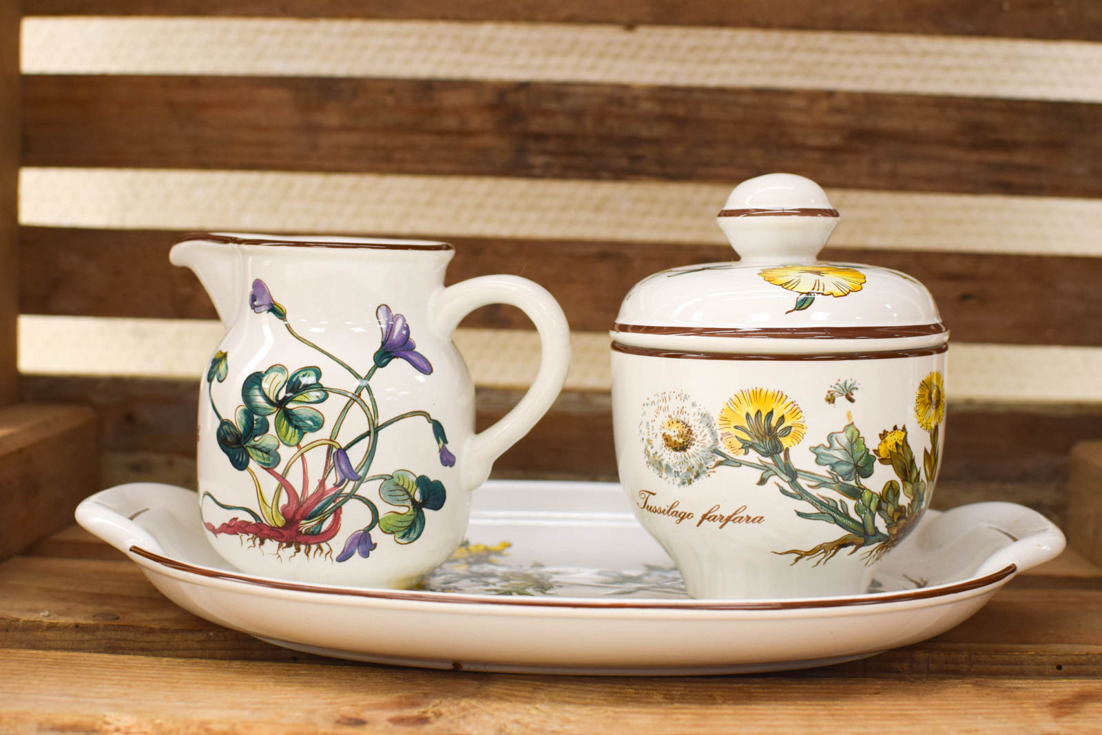 4 delig Villeroy & Boch porseleinen  Suiker en melkkannetje en schaaltje  50661