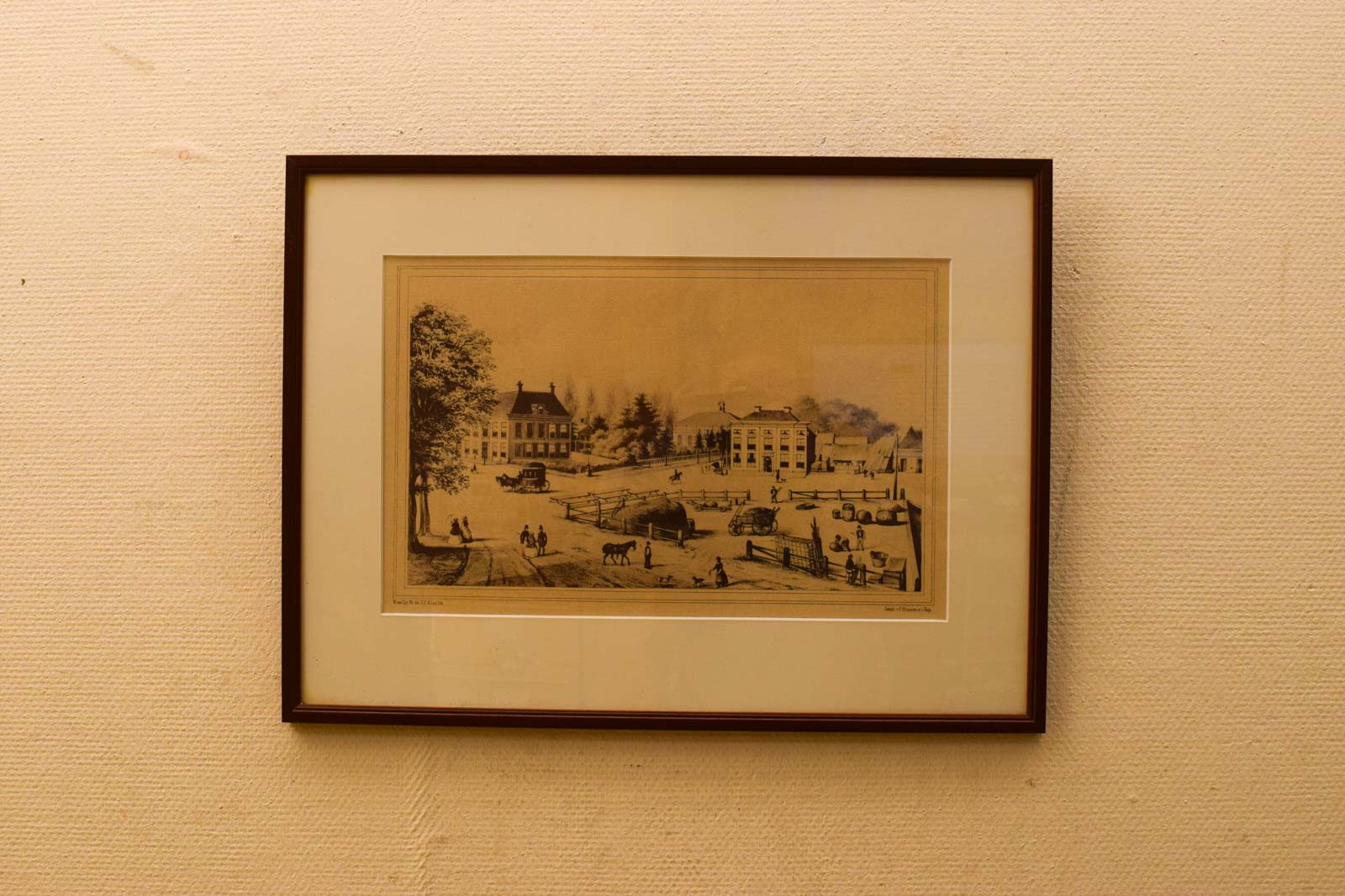 Prent / poster  van een dorpje  50681