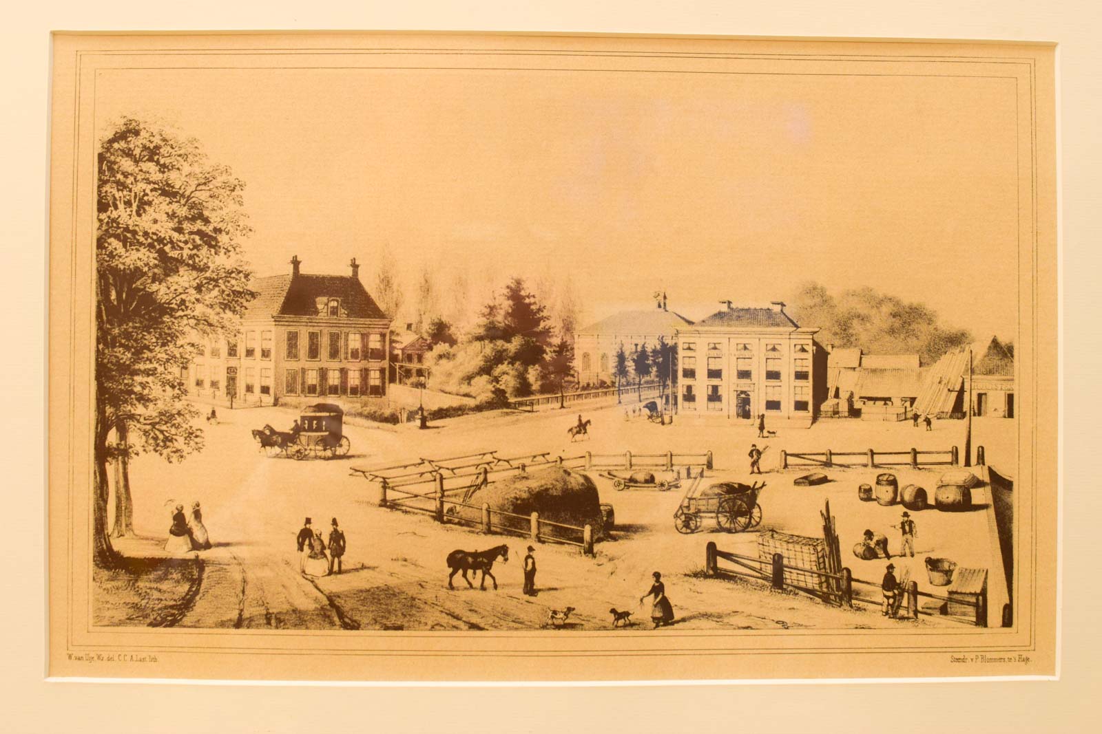 Alternative view of Prent / poster  van een dorpje  50681