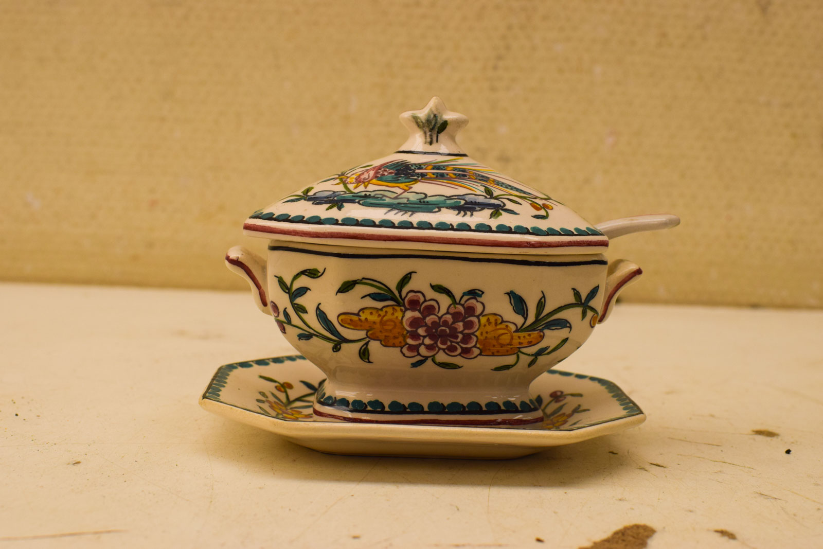 4 delig Vintage klein terrine met schaaltje 50684