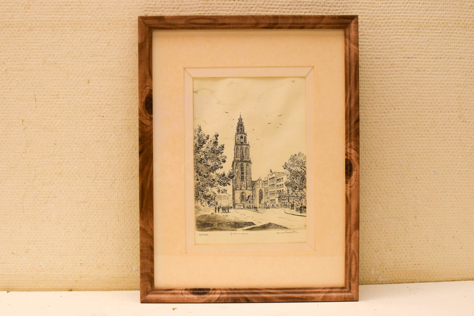 Prent/tekening van de Martinitoren  50695