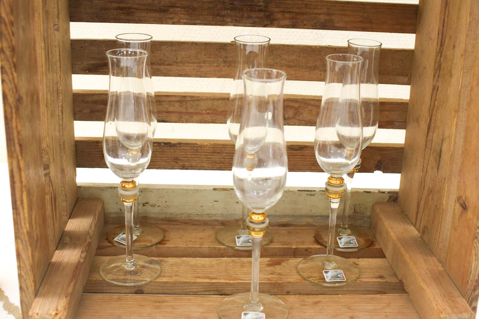 Alternative view of 6 stuks  Champagne glazen op voet  50714