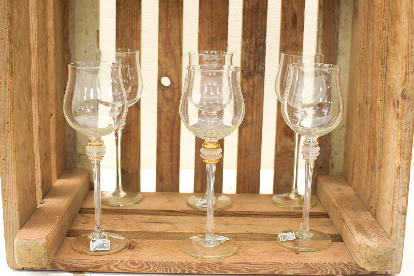 6 stuks Wijnglazen op voet 50718