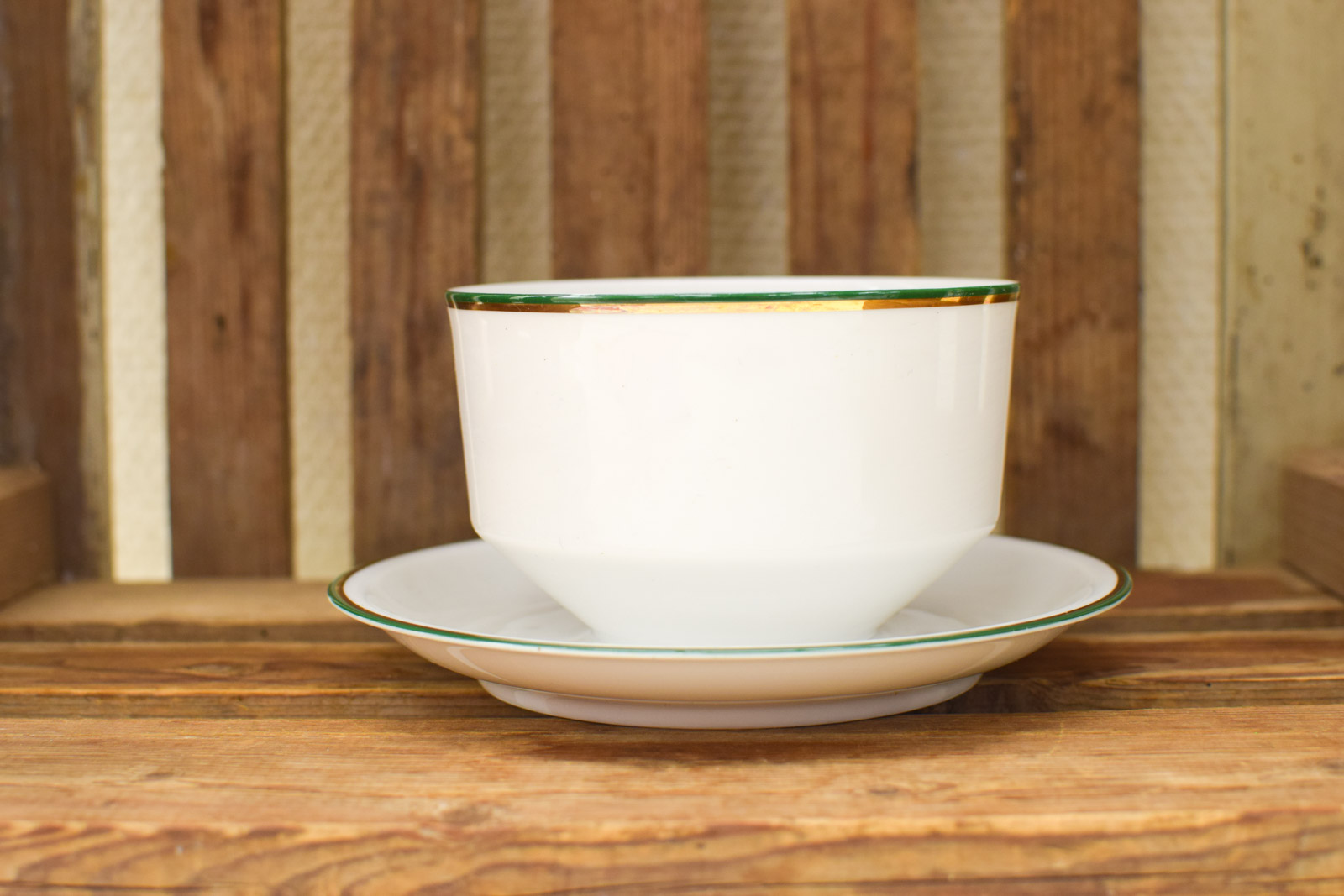 Arzberg porseleinen ronde jus/saus schaaltje met vast schoteltje 50729