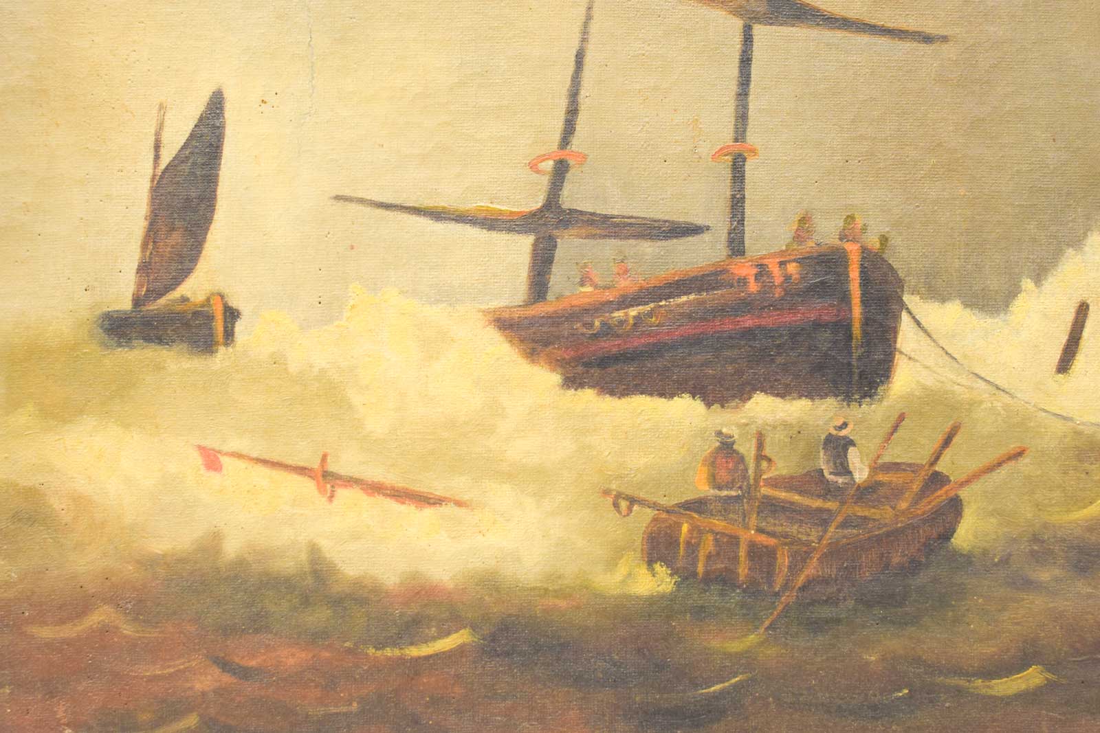 Alternative view of schilderij van een zee met schepen  50777