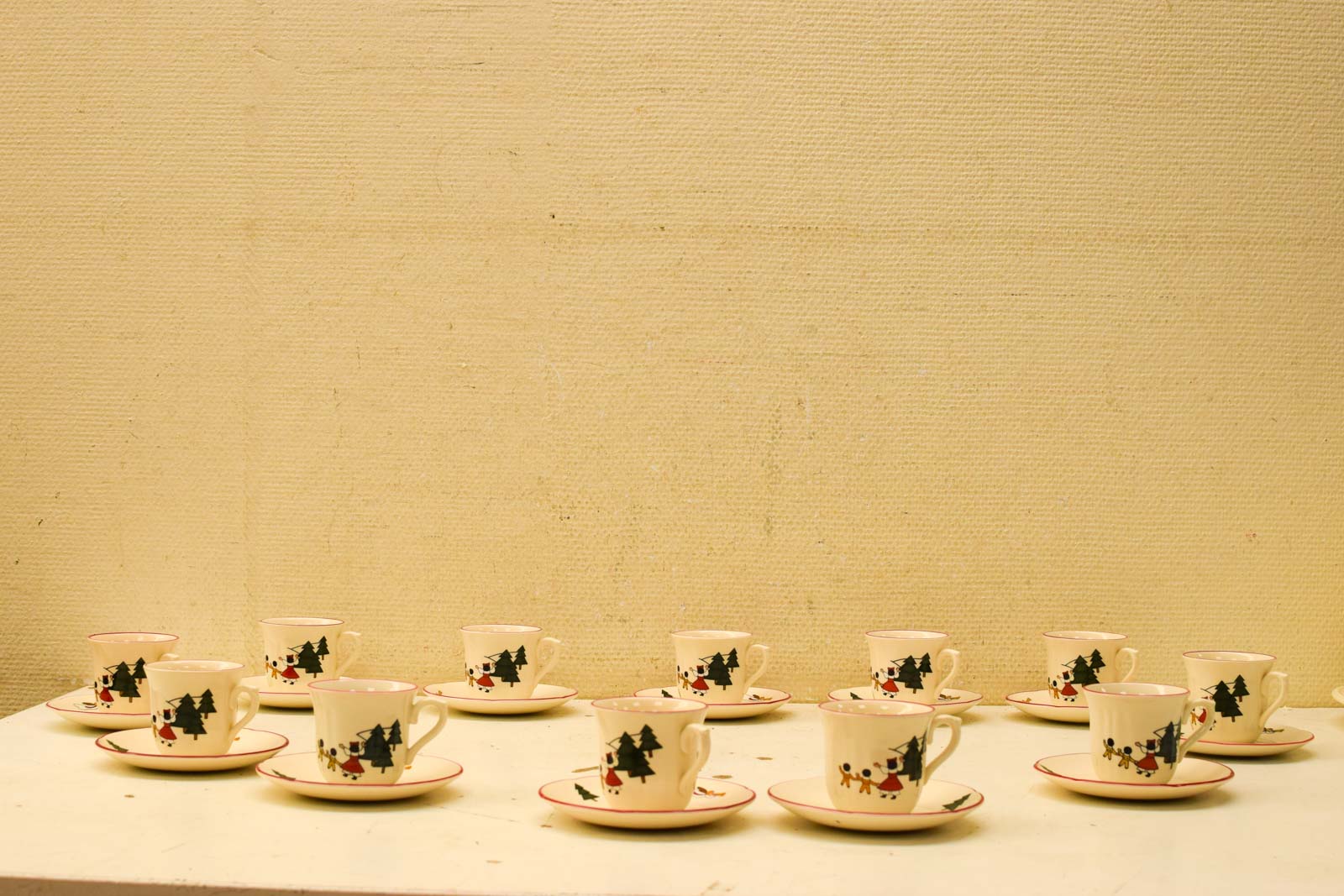 24 delig  Mason's Christmas Village kop en schotels  50788