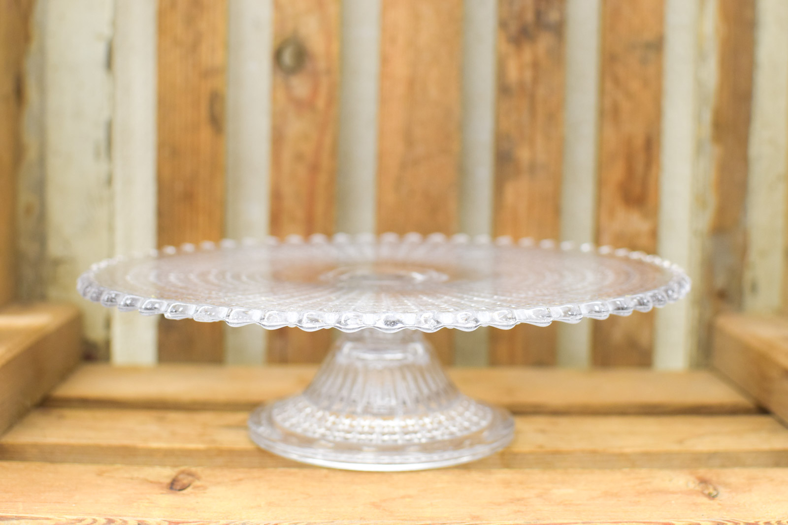 Glazen serveerplateau voor gebak 50881