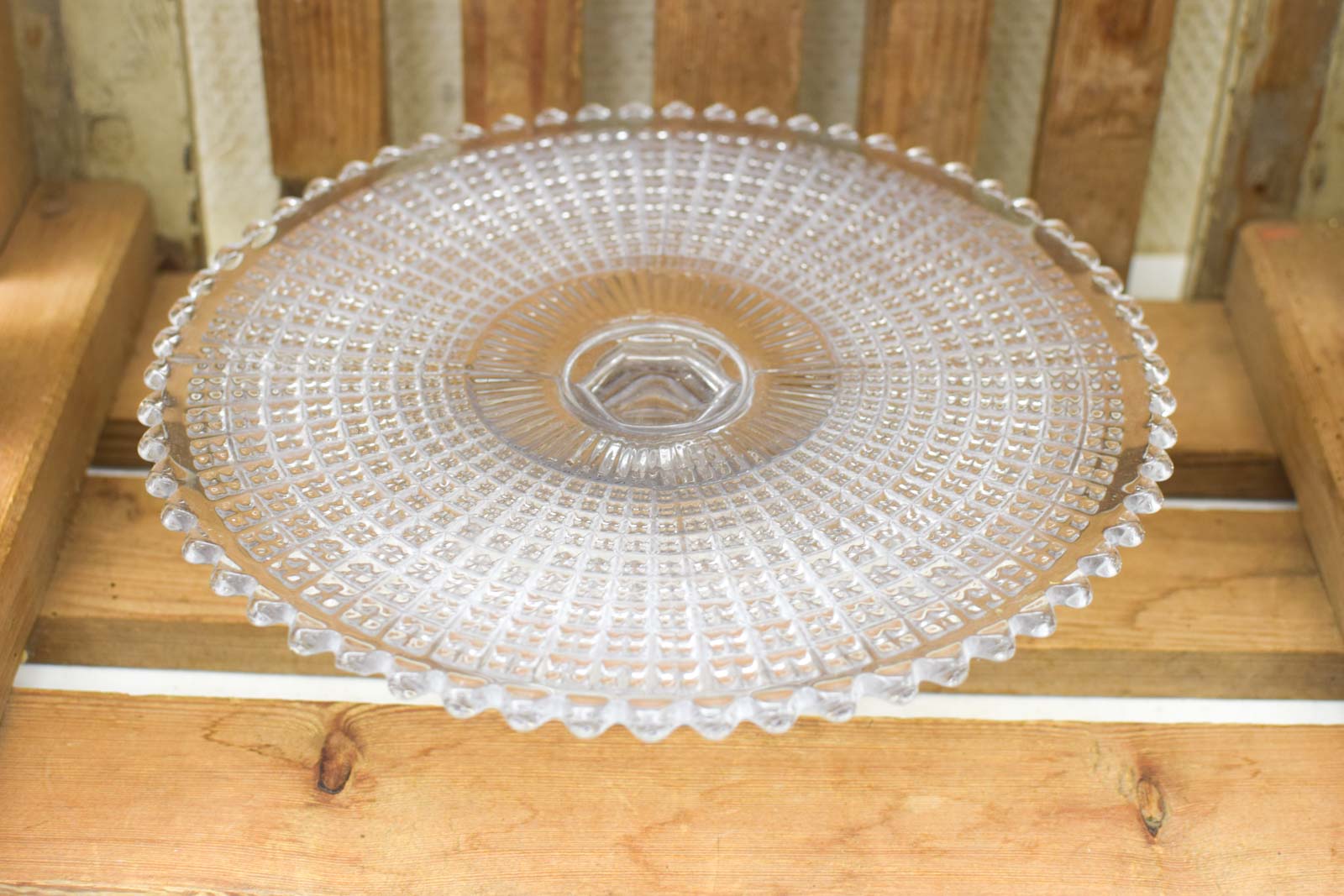 Alternative view of Glazen serveerplateau voor gebak 50881