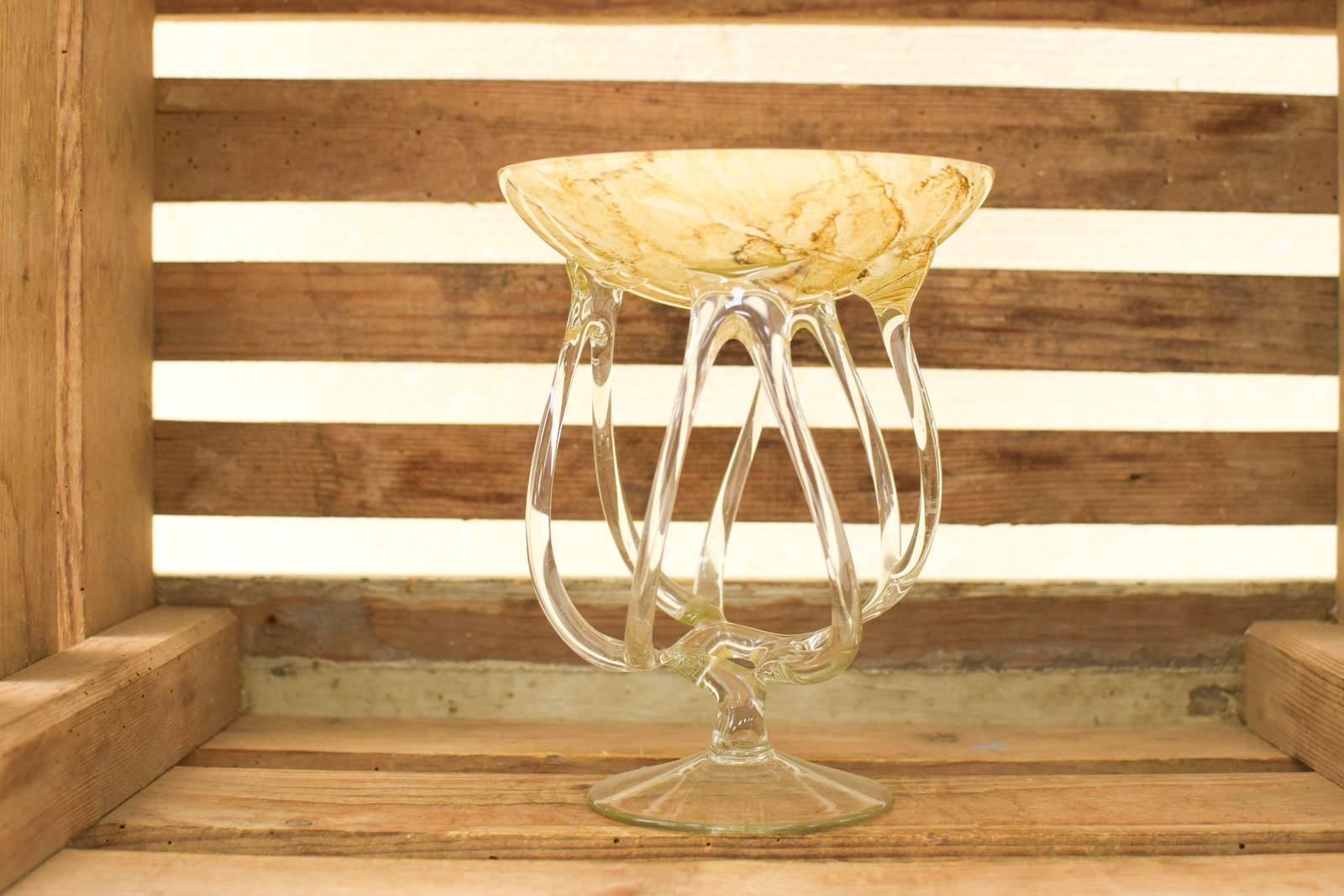 Vintage Glazen Krosno schaaltje 50903