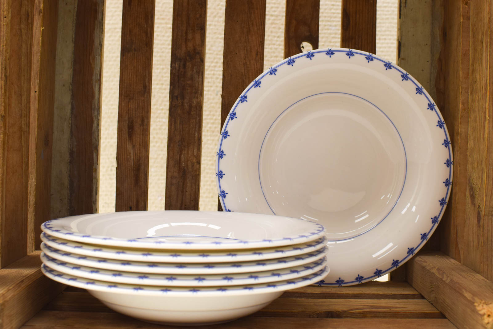 6 stuks Expat Porseleinen diepe borden 50995