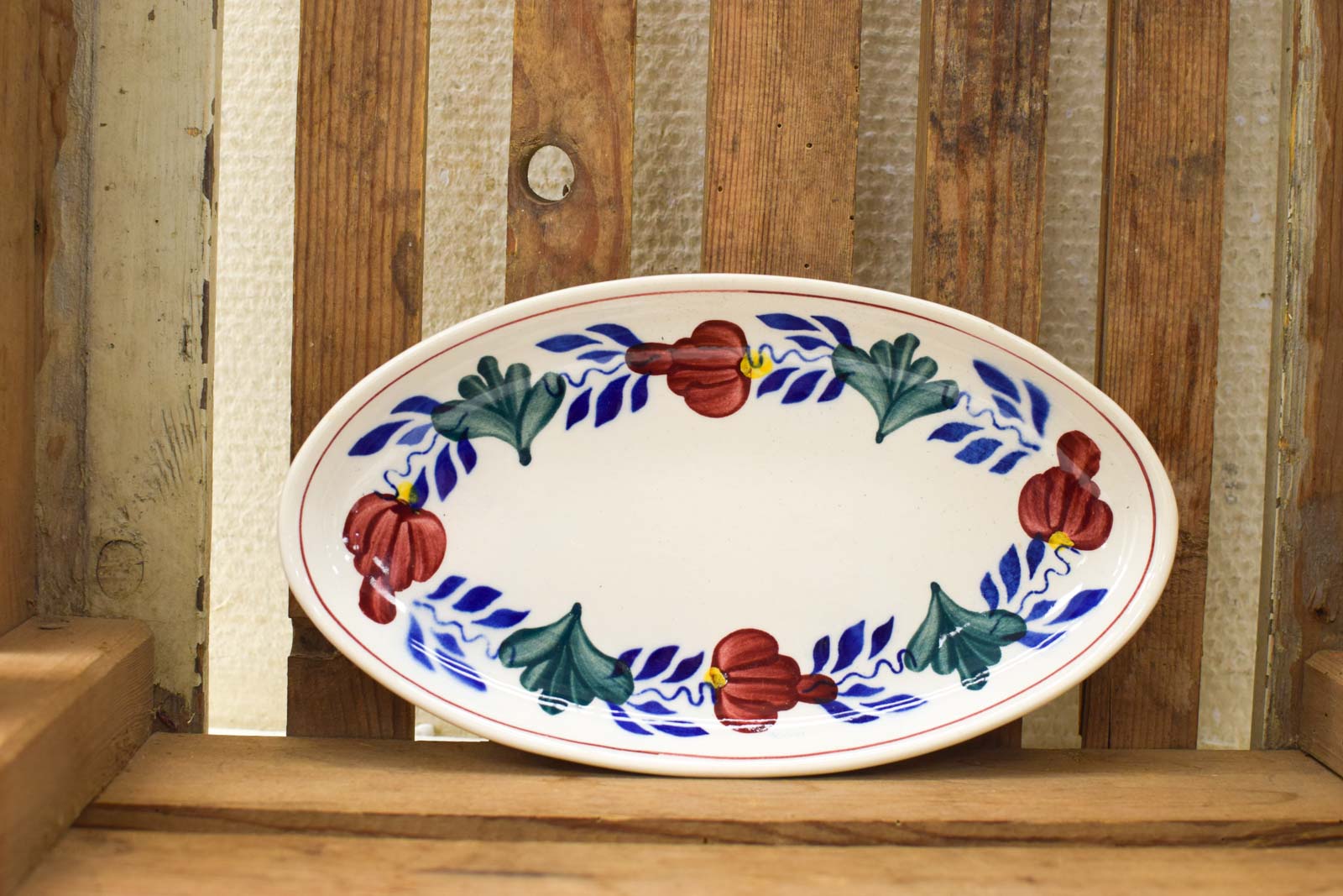 Alternative view of Boch Boerenbont porseleinen ovale schaal 51074