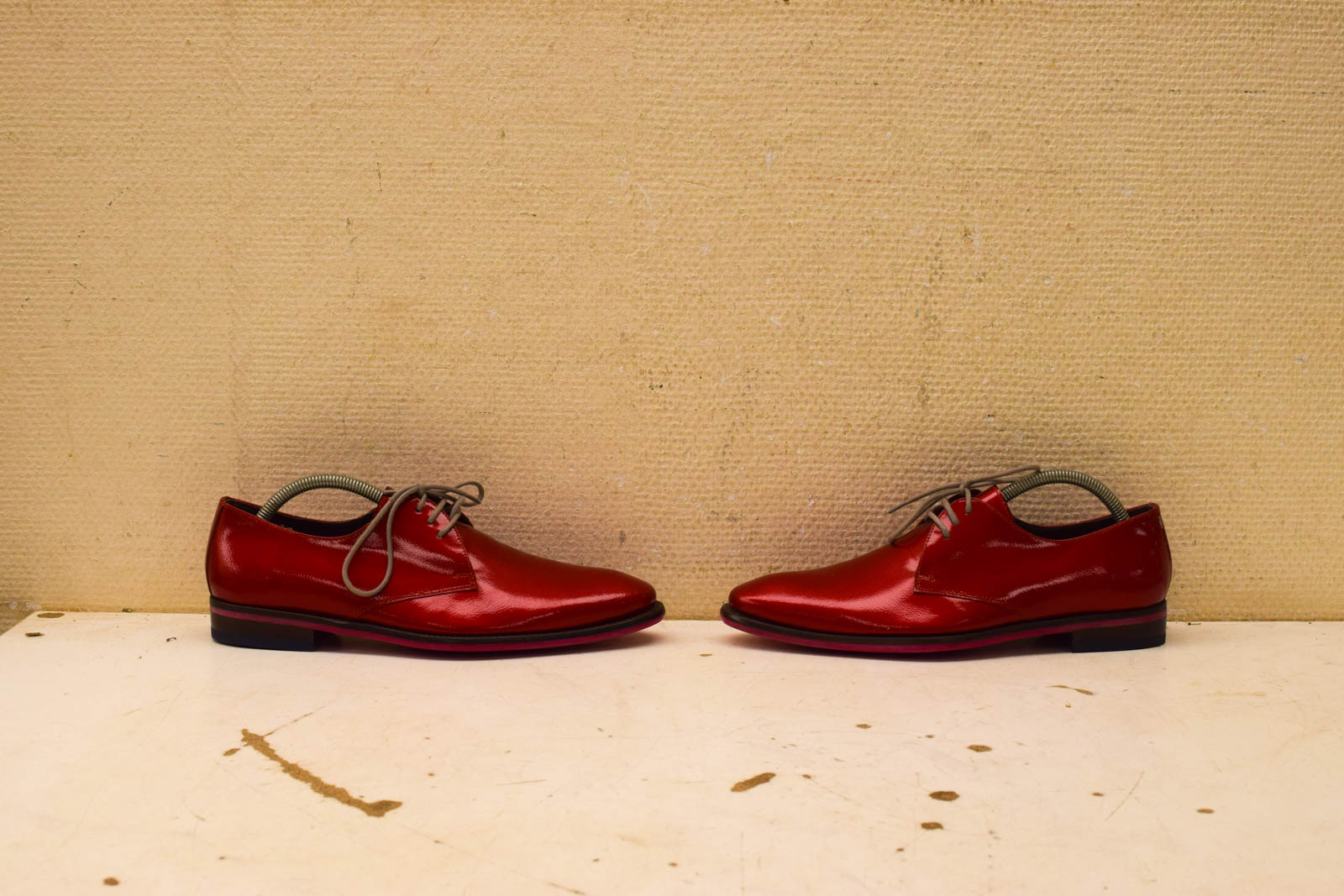 Alternative view of Floris van Bommel rode lak veterschoenen 51117