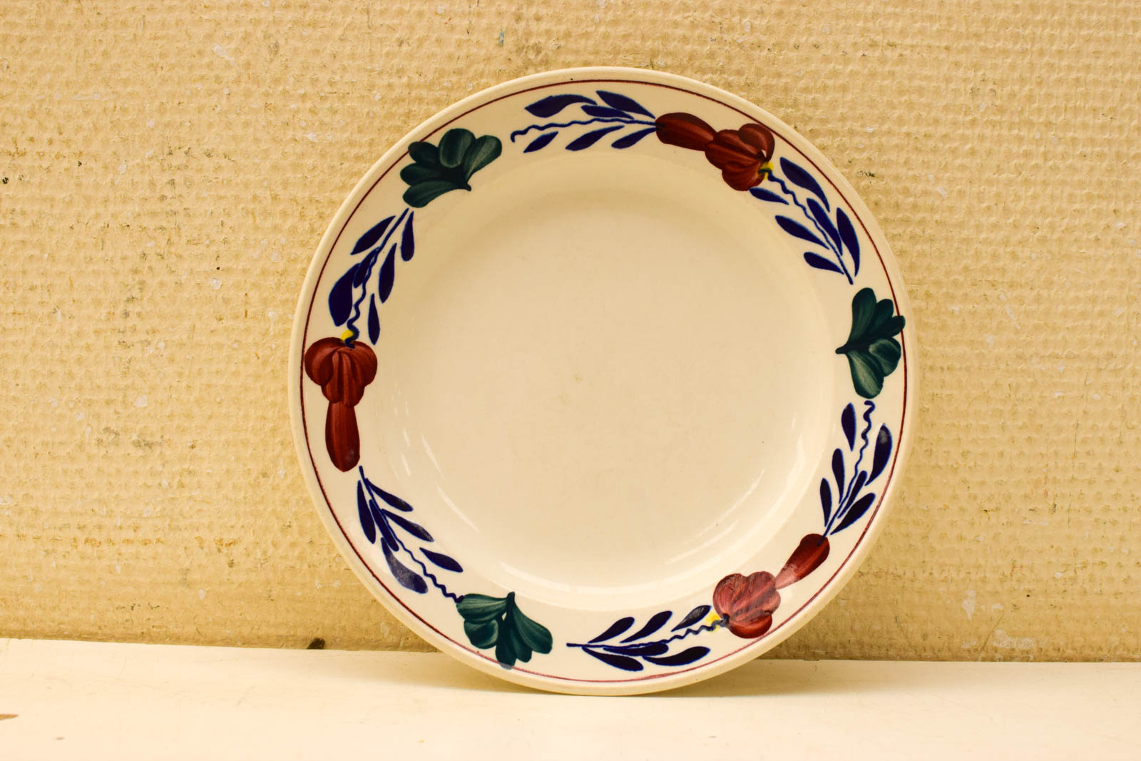 Alternative view of 4 stuks Boch Boerenbont porseleinen borden 51163