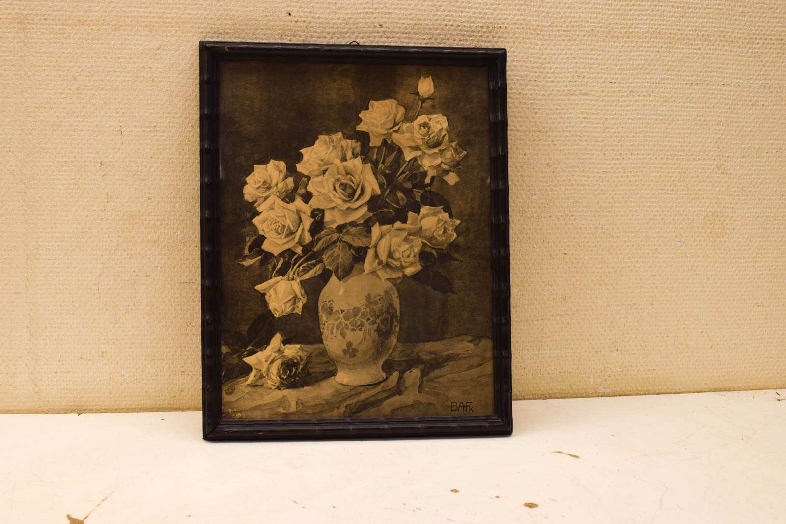 Prent van een vaas met rozen 51164