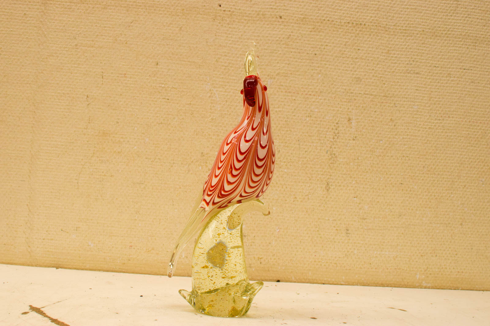 Murano Stijl glazen Kaketoe 51192