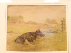 Alternative view of Prent / Tekening van een koe en schaap in de wei 51230