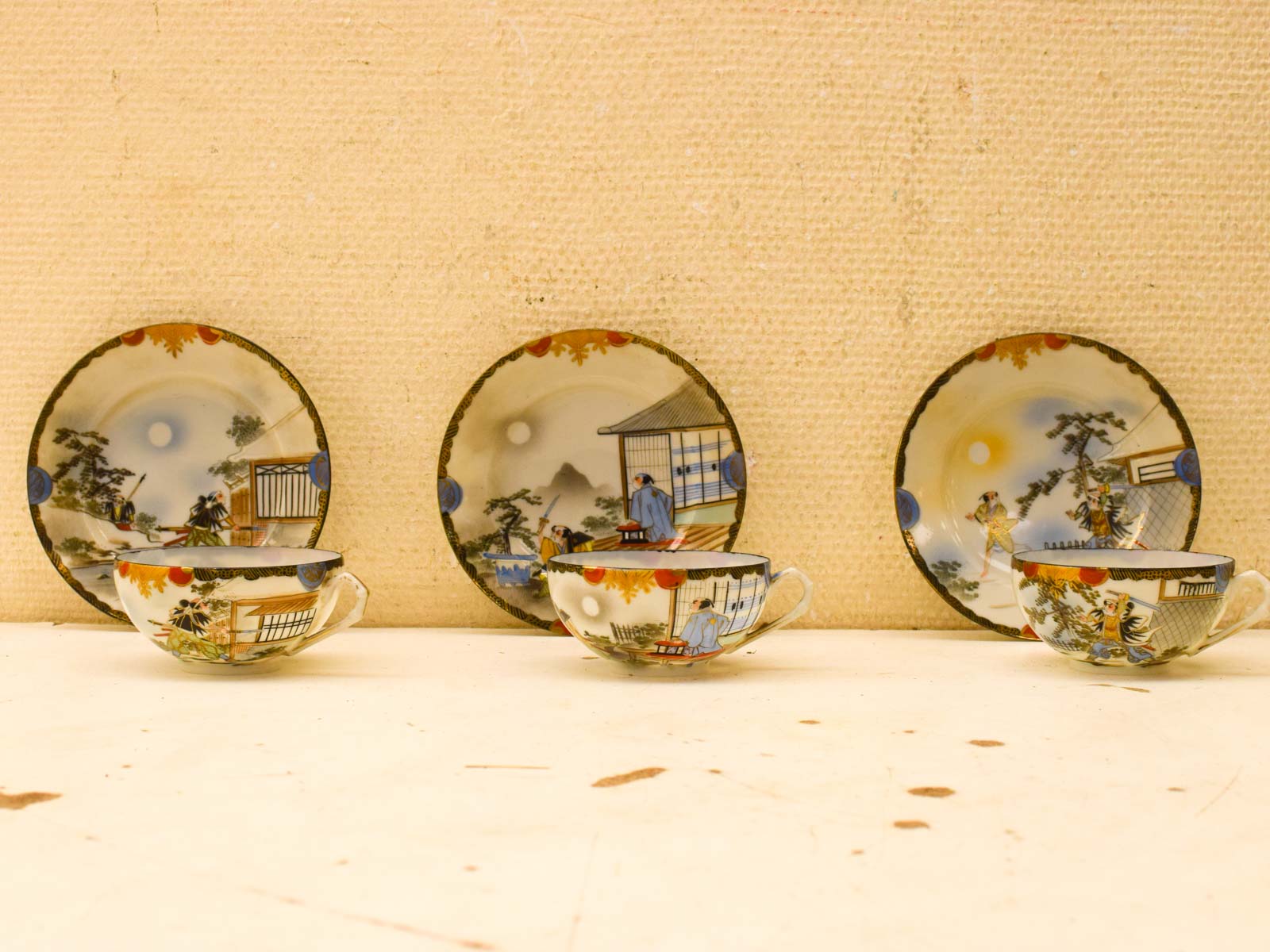 Alternative view of 6 stuks porseleinen japanse kop en schotels  51288