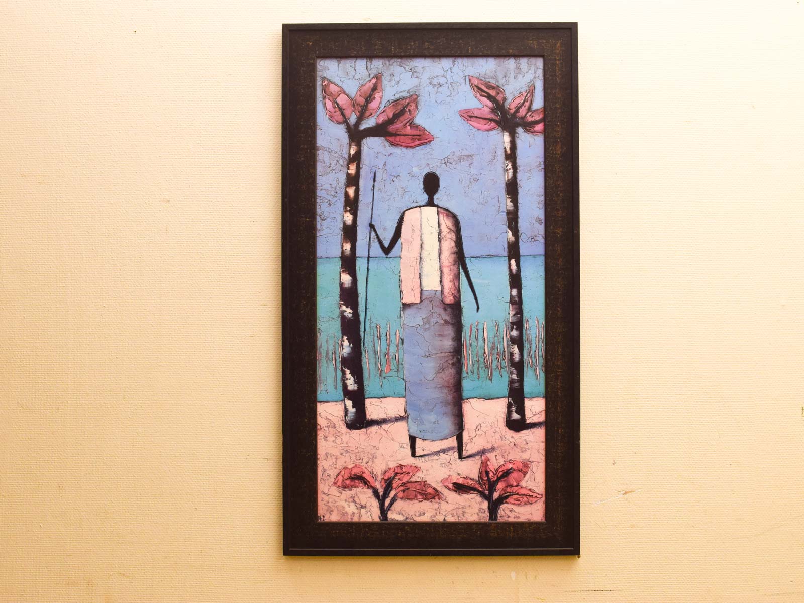 Schilderij van een vrouw bij het water  51290