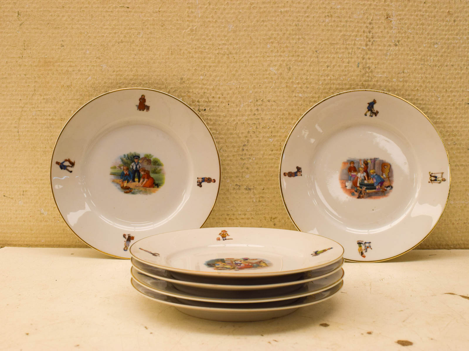 6 stuks Jager porseleinen borden 51348