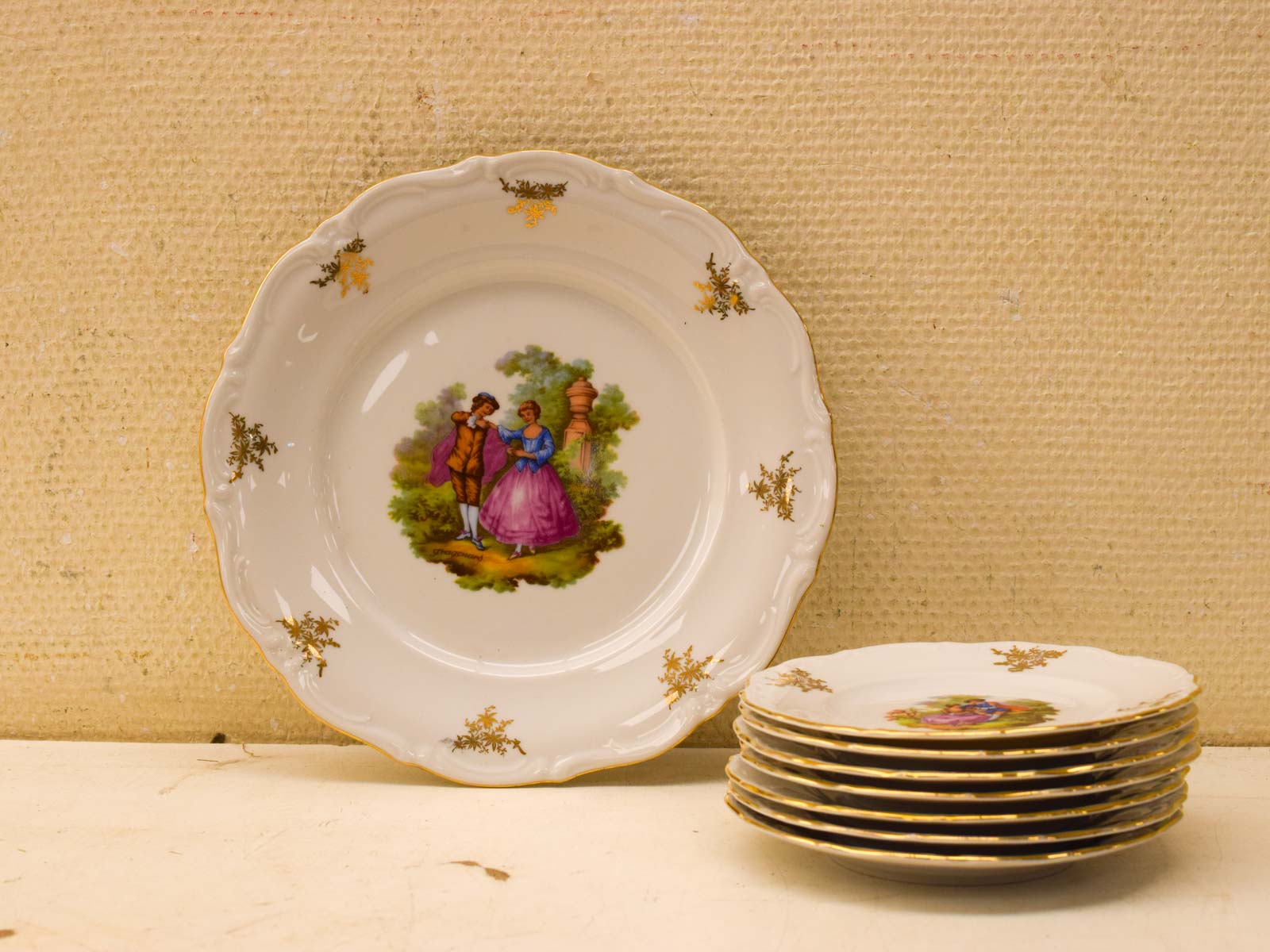 8 delig porseleinen gebaksservies 51350