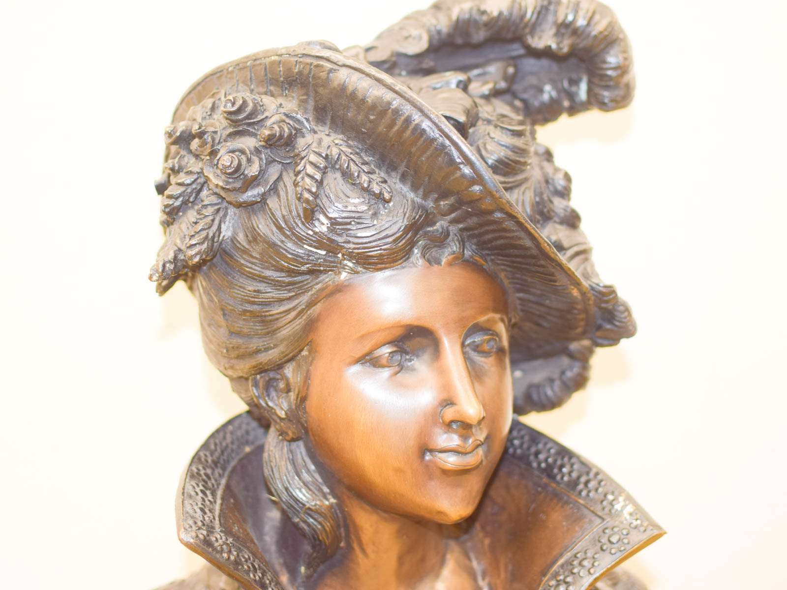 Alternative view of Bronzen buste, Art Nouveau beeld dame 51551