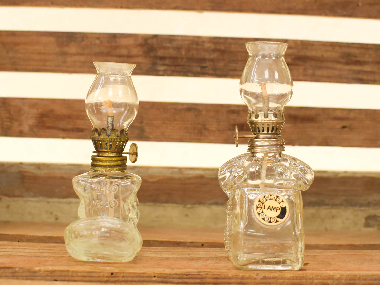2 stuks Glazen Olielampjes 51706