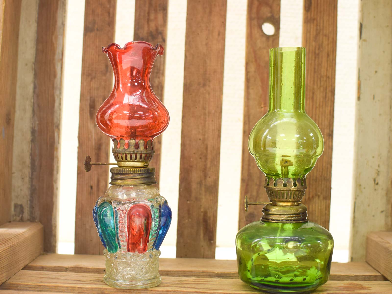 2 stuks Glazen Olielampjes 51717
