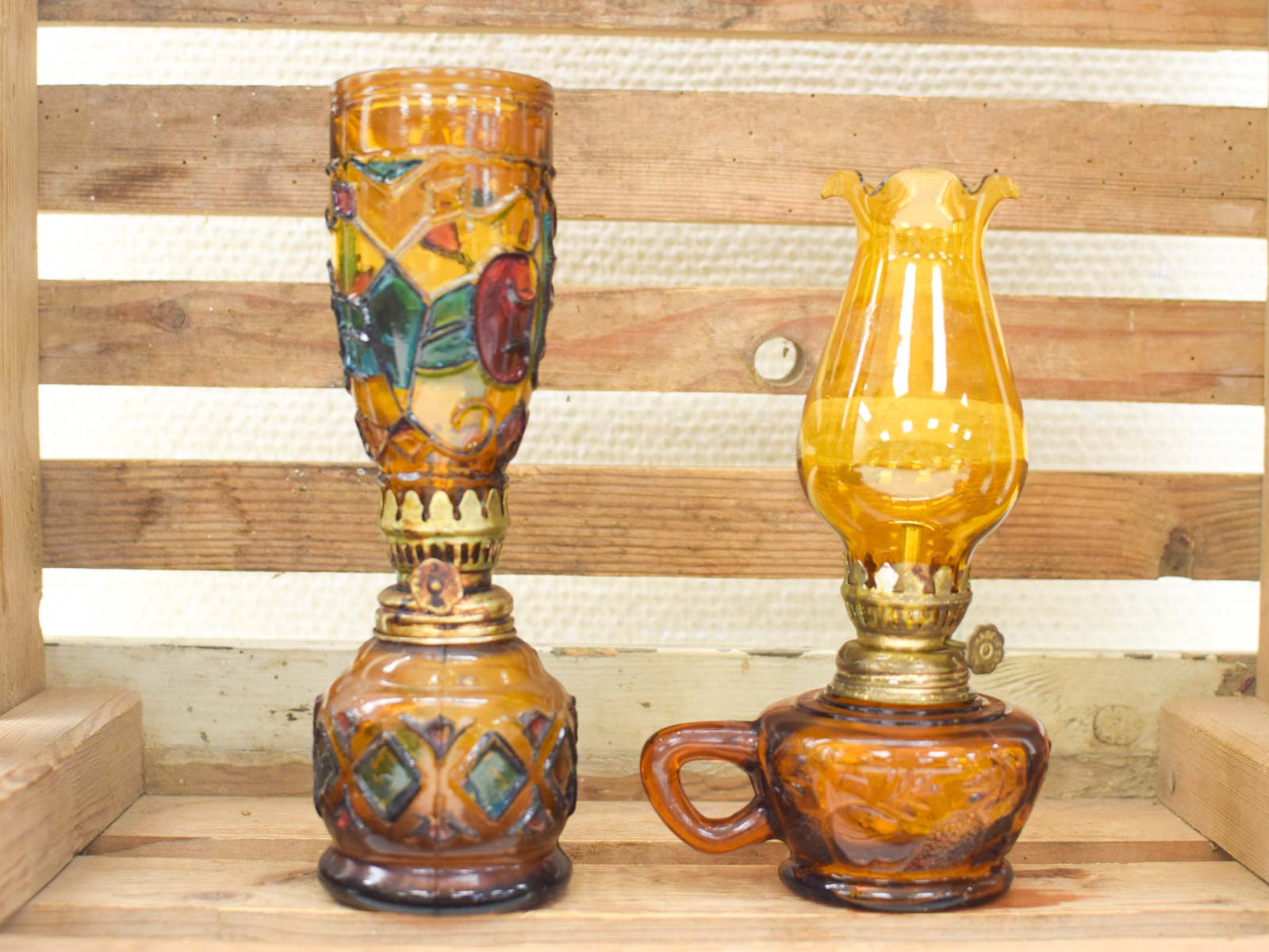 2 stuks Glazen olielampjes 51723