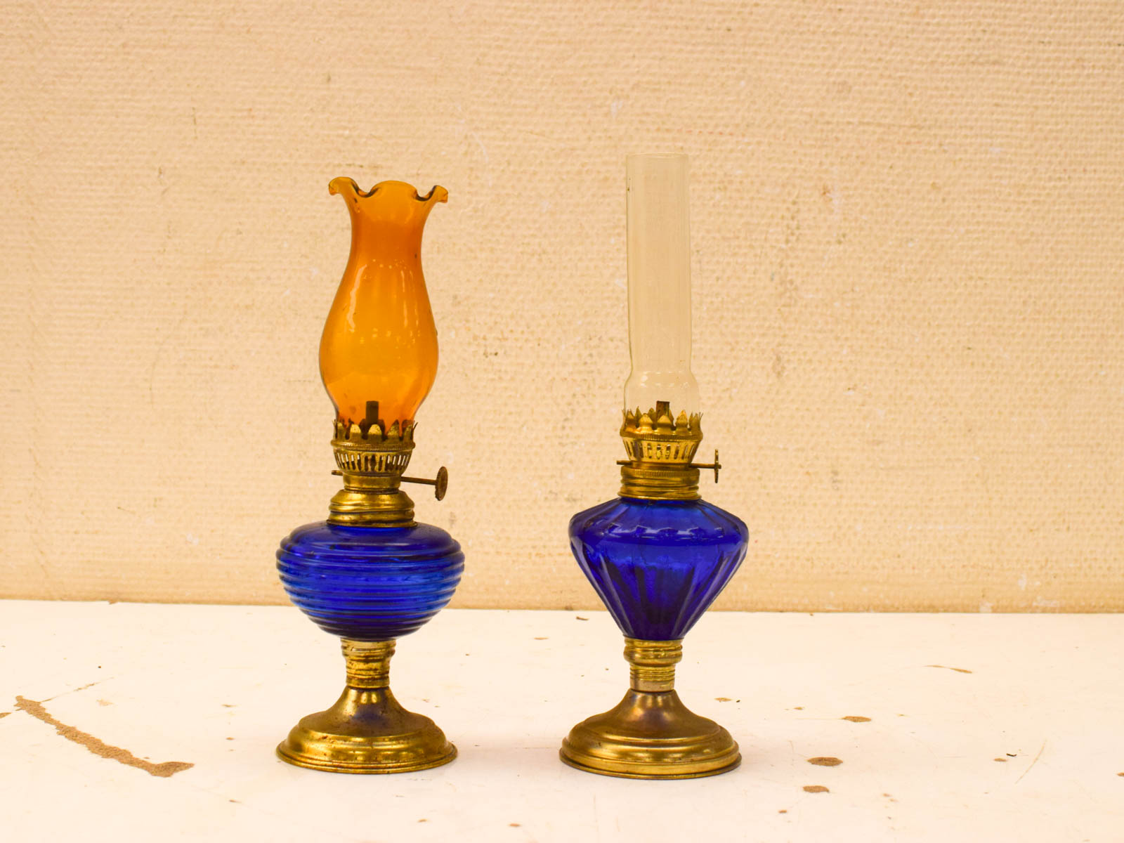2 stuks Glazen Olielampjes 51729