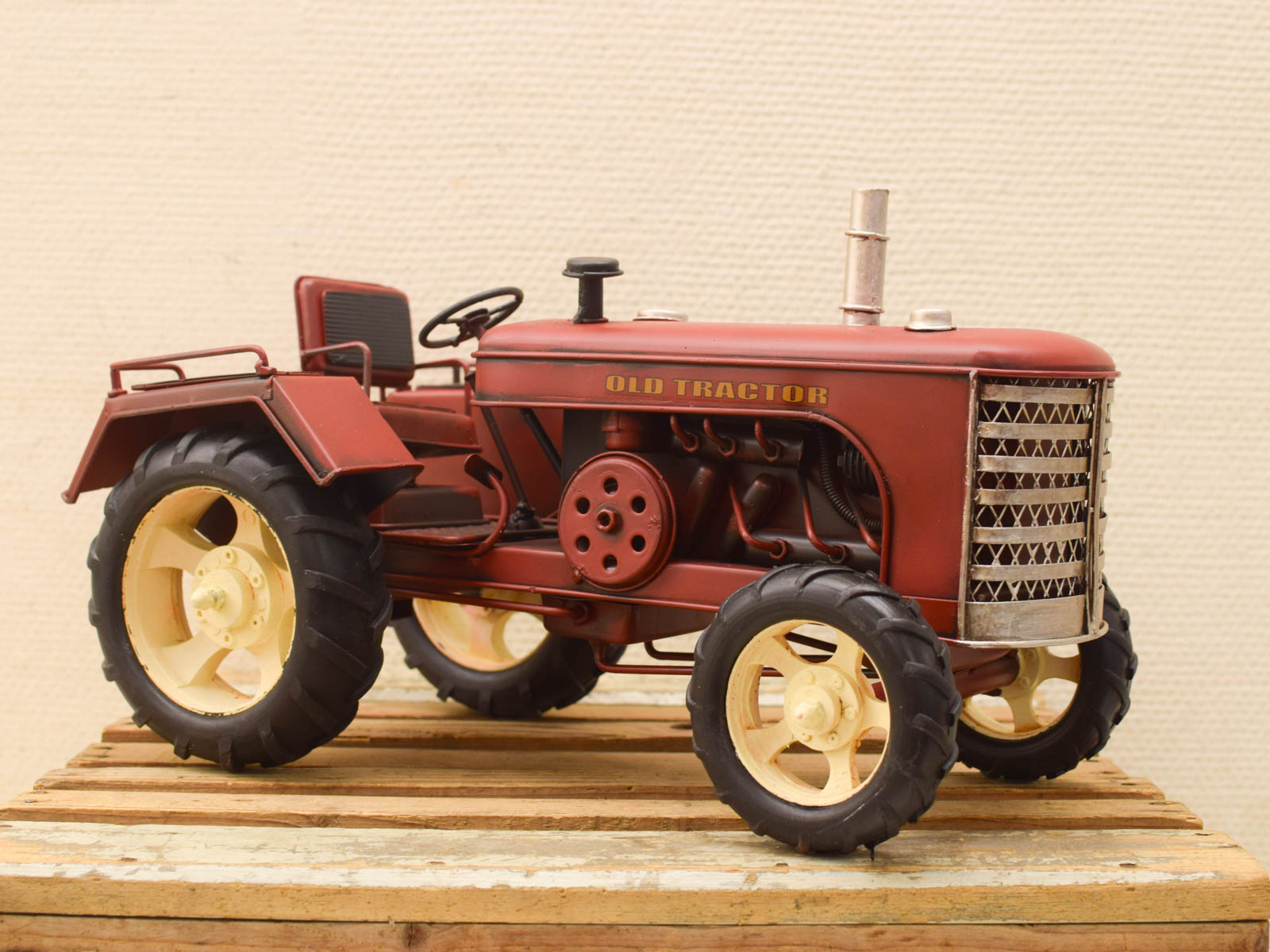 Alternative view of Metalen miniatuur model tractor 51755
