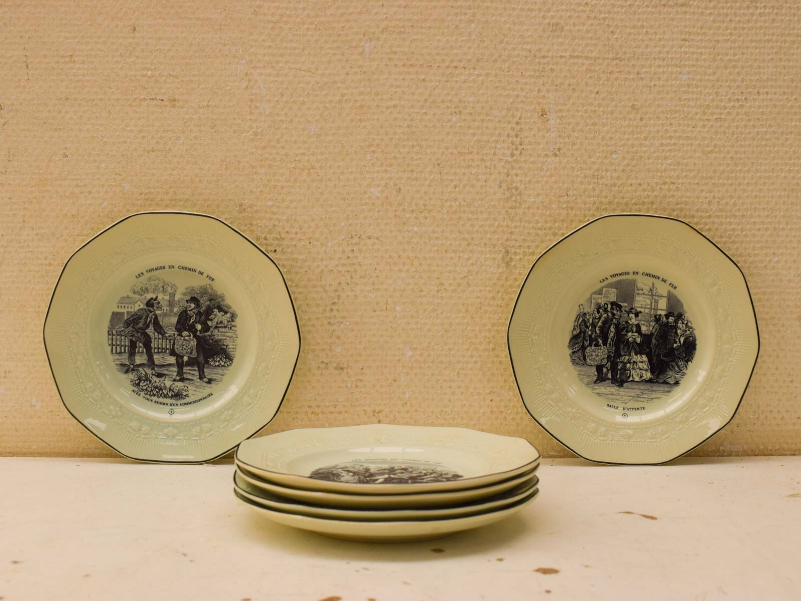 Alternative view of 6 stuks vintage Boch porseleinen borden 51805