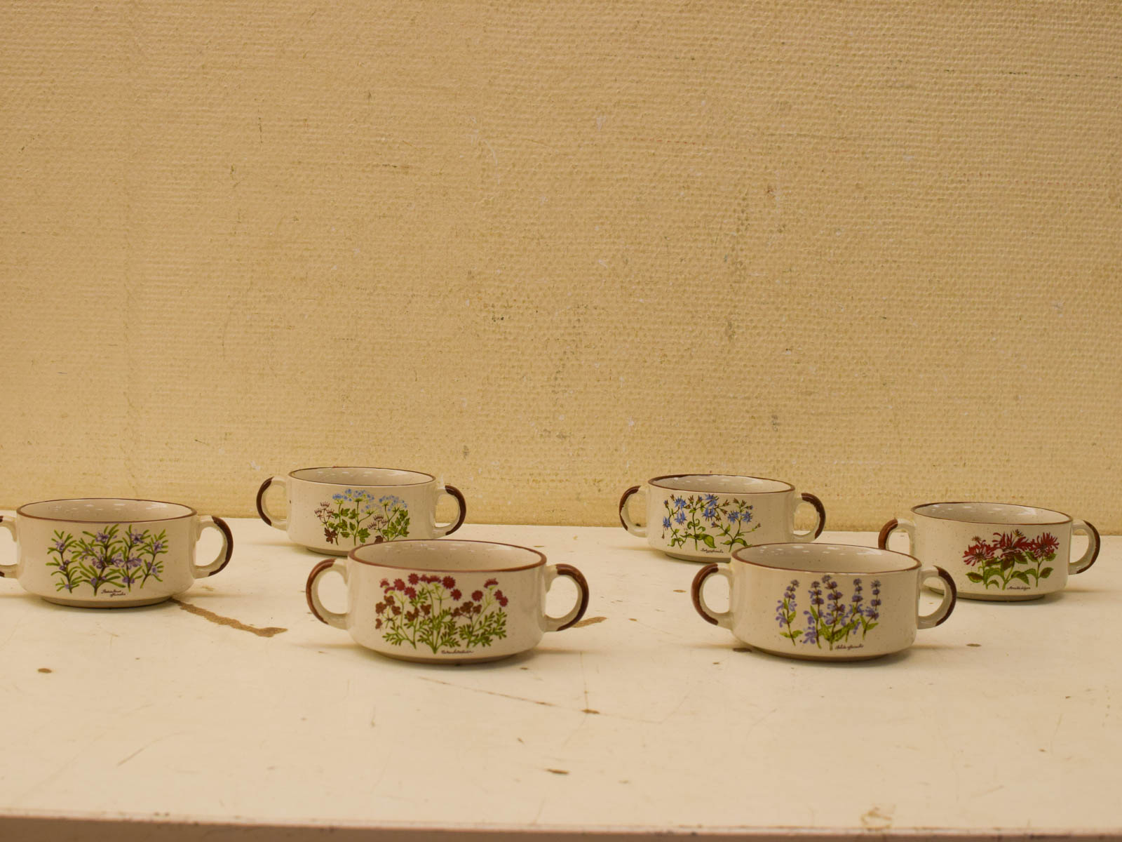 Alternative view of 6 delig Vintage Wildflower soepkommen 51853