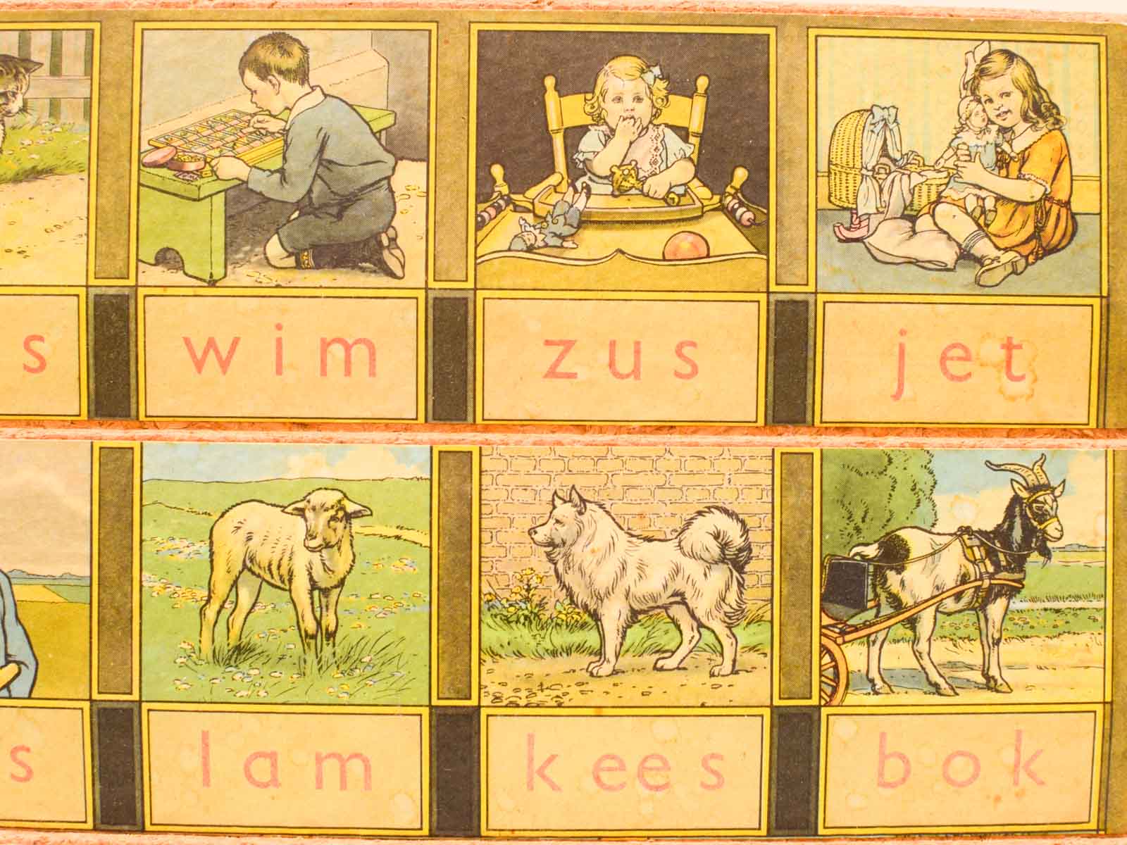 Alternative view of Vintage Leesplankje Aap Noot Mies 52252