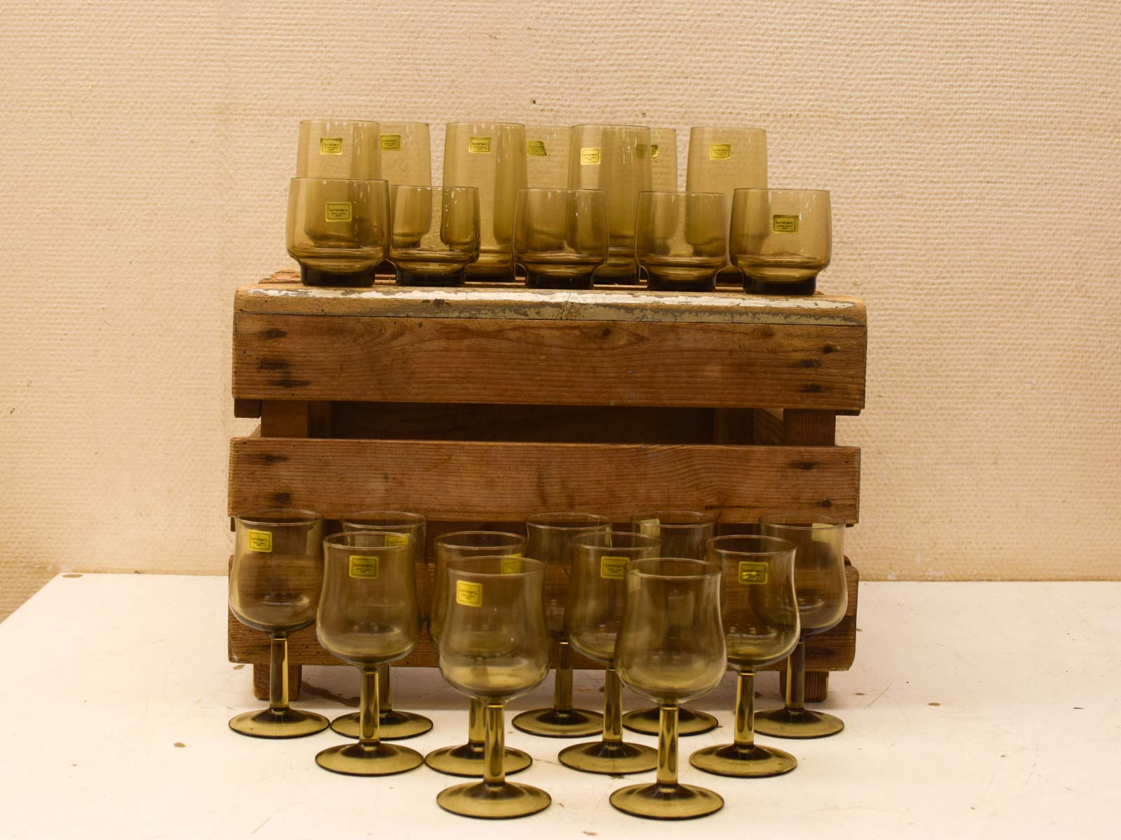 Vintage Luminarc glazen 52285