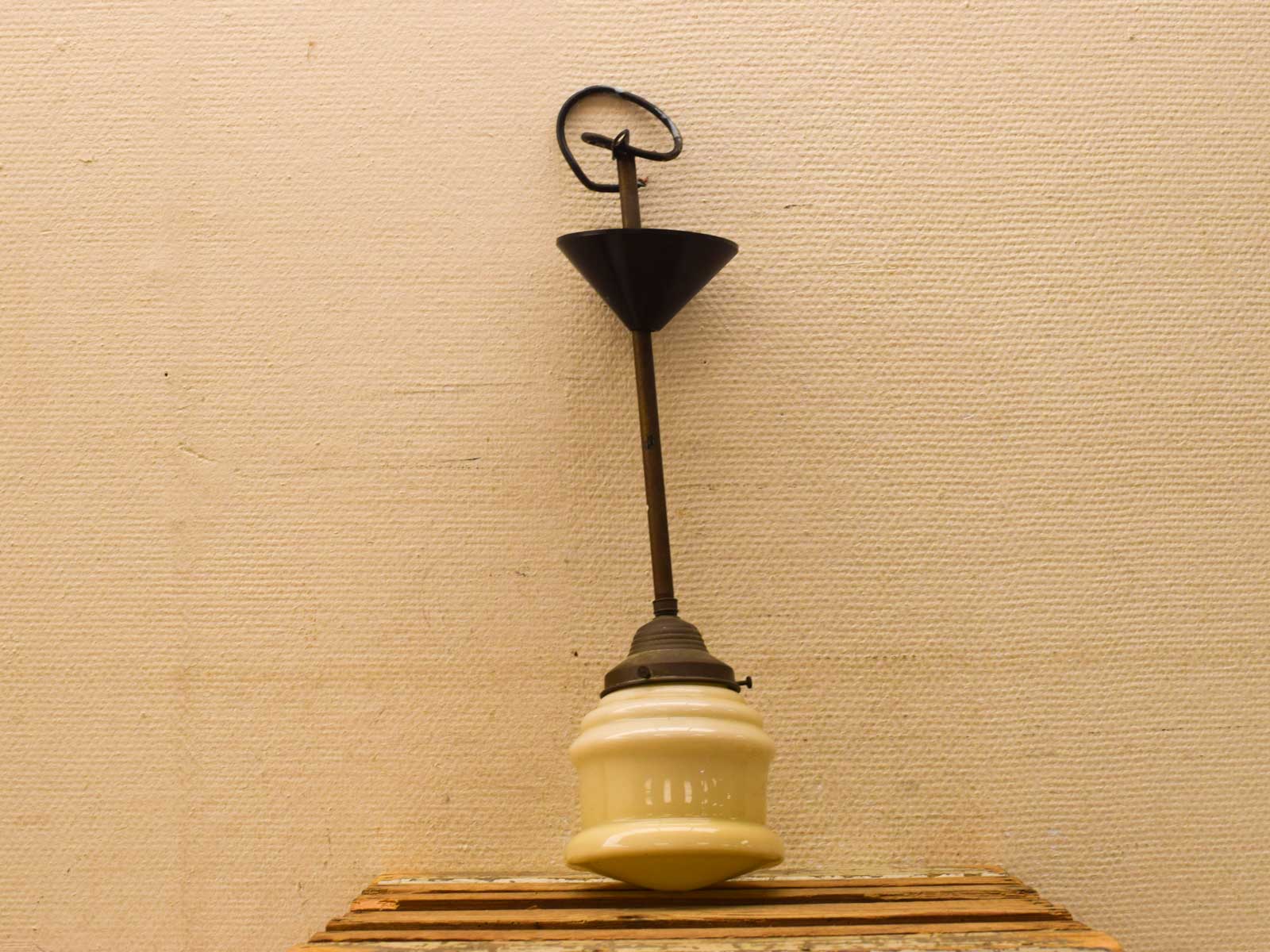 Opaline hanglamp vintage 52296