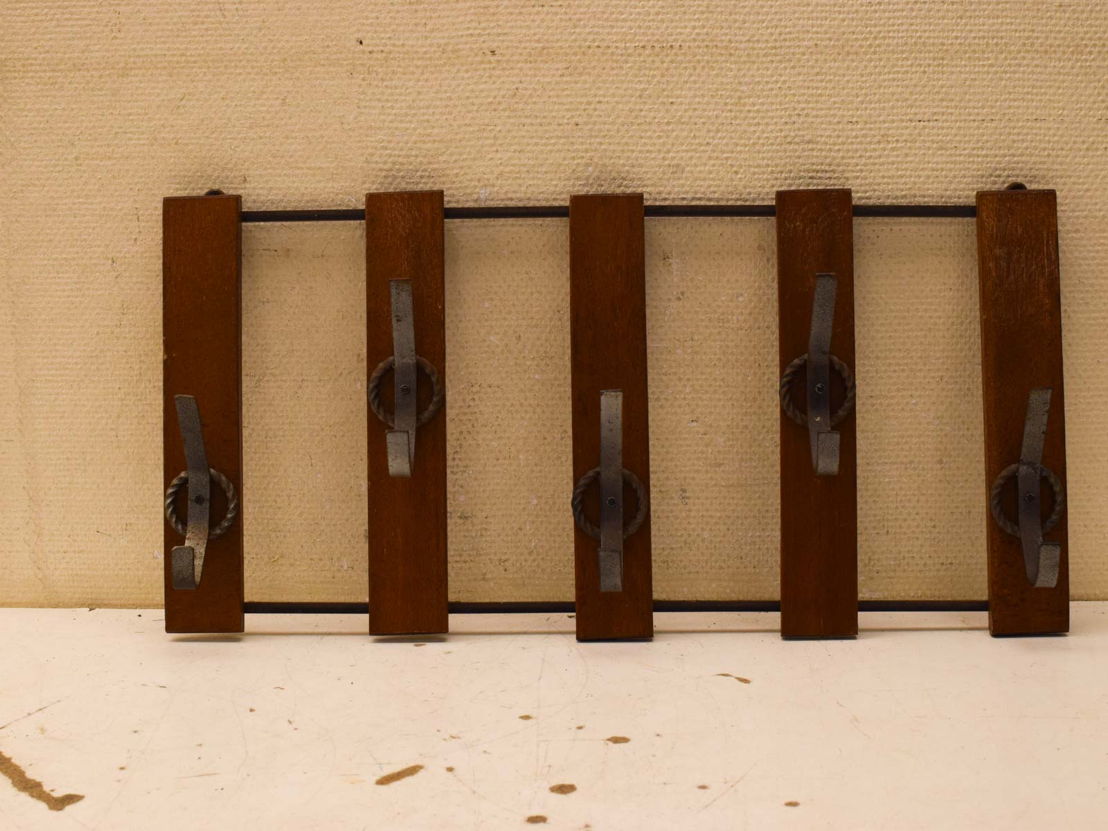 Vintage Houten Wandkapstok 52322