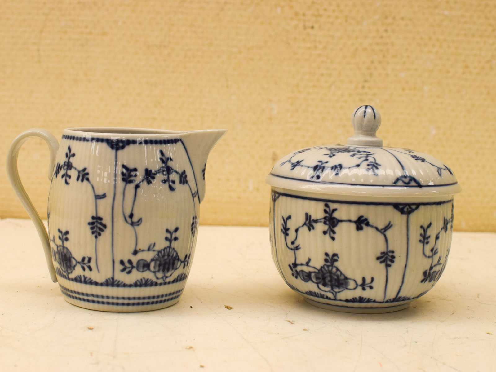 Blau Saks porseleinen suiker en melkkannetje 52334