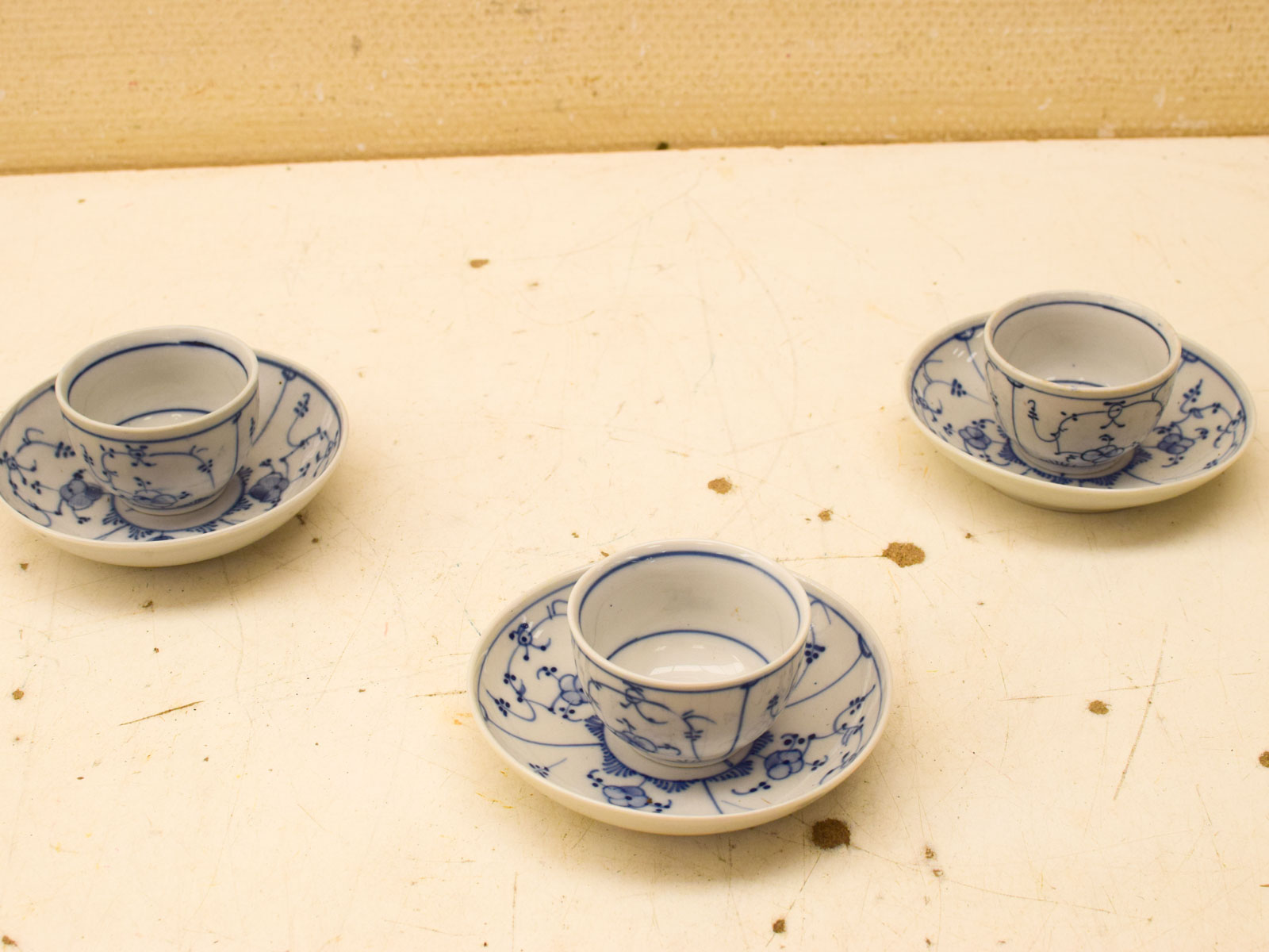 Alternative view of 6 delig Blau Saks porseleinen kop en schotel 52347