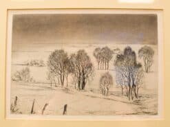 Alternative view of Ingelijste Ets Winterse landschap 52746