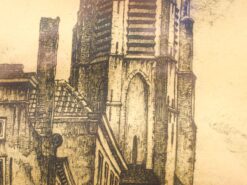 Ingelijste Ets Kerktoren van Middelburg 52732 - Afbeelding 4